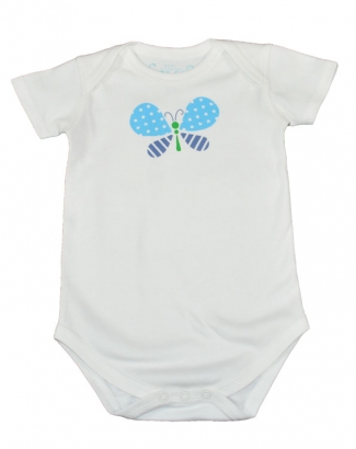 Frugi - Perhonen body, lyhyet hihat, luomupuuvillaa -50%