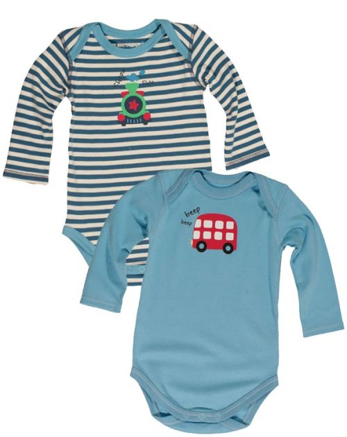 Frugi - Day Trip bodysetti pojalle luomupuuvillaa! 2 bodya/pkt -50%